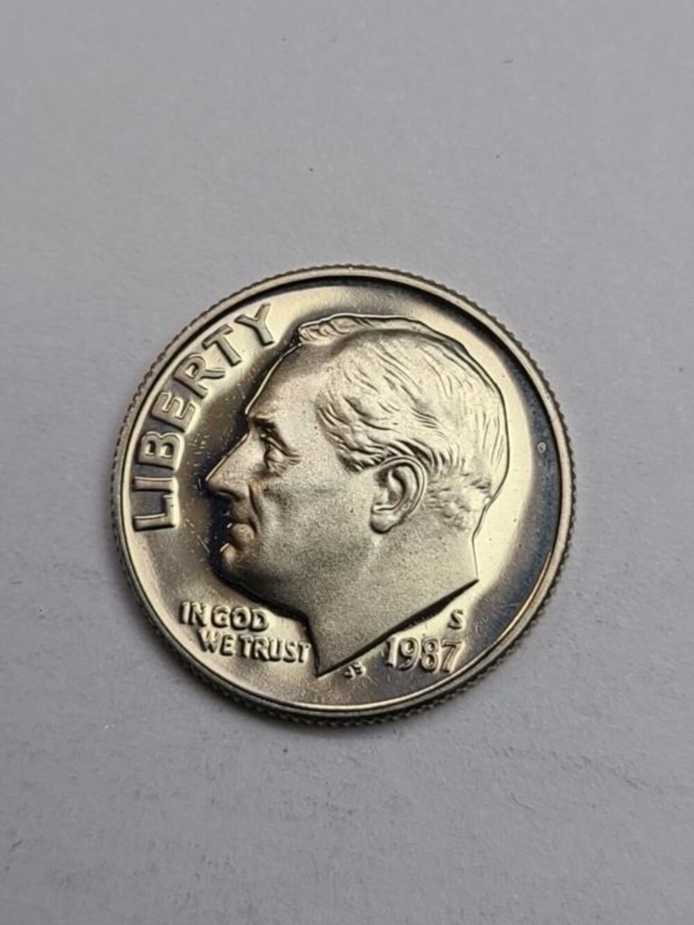 Set of 3 1987 S Proof, D and P Roosevelt Dimes... Uncirculated... In Holders